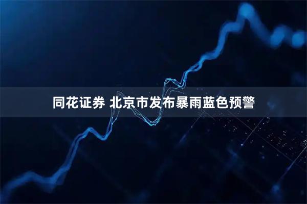 同花证券 北京市发布暴雨蓝色预警